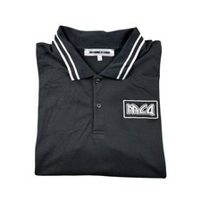 MCQ Alexander Mcqueen Black White Tipped Plaquet Cotton Polo Size L
