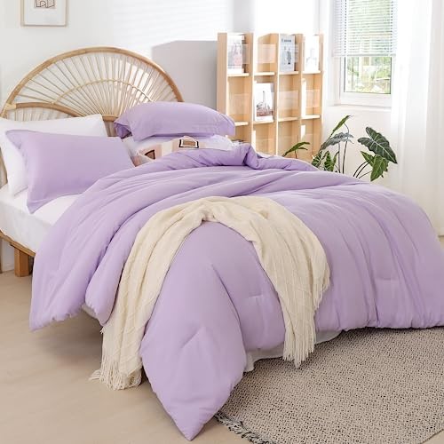 Queen Comforter Set Lavender Purple Comforter Queen Size 7 Pieces Bed in a - Bild 3 von 7
