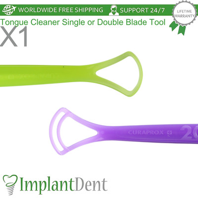 Tongue Cleaner Single or Double Blade Tool Gentle Cleaning Oral Care Curaprox