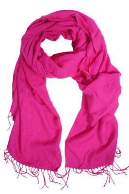 $350 NWT Hot Pink Solid Scarf Made in ITALY 81''x37''