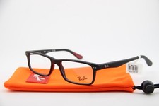 NEW RAY-BAN RB 5277 2077 MATTE BLACK RED RECTANGLE AUTHENTIC EYEGLASSES 54-17