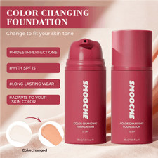 SMOOCHE Color Changing Foundation 30ml Self Adjusting Natural Coverage Makeup