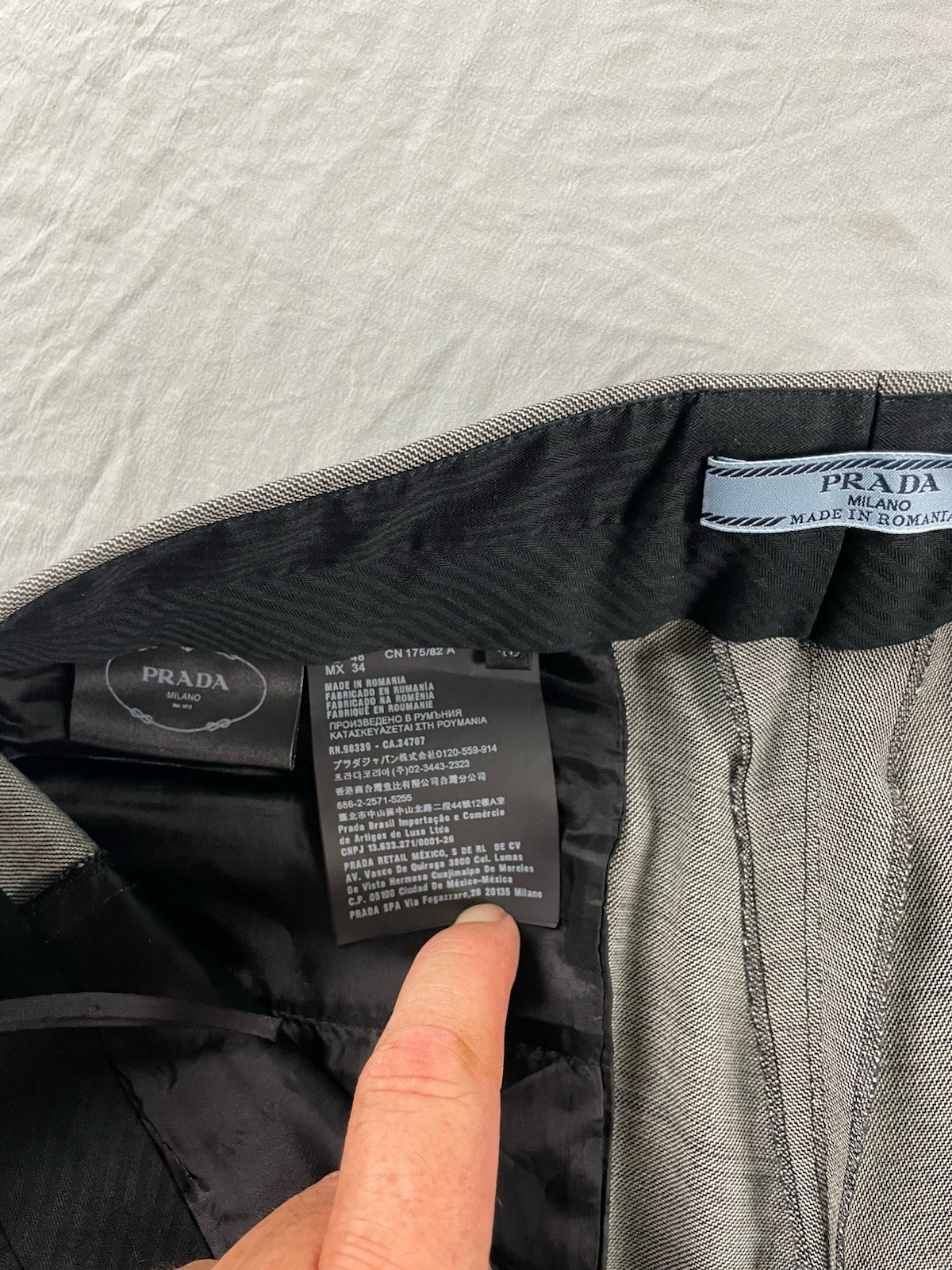 Prada  Flat Front Stretch Wool/Silk Cuffed Dress … - image 9