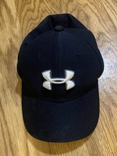 Under Armour Boy Size 4-6 Years Black White Logo Baseball Hat EXCELLENT