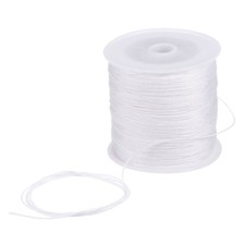 1mm Nylon Satin Cord 109 Yards Bracelet String Beading Thread, White