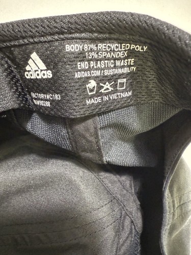 Adidas Womens Superlite II Black Reflective Adjustable Cap Hat UPF 50 Reflective - Picture 8 of 8