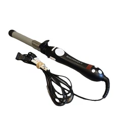 Beachwaver Curling Iron DV2237/S1 LRotating Black Silver Ceramic Tested Works