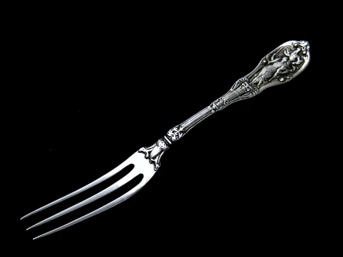 ❤️ MYTHOLOGIQUE 1894 GORHAM STERLING STRAWBERRY FORK 4 ½”