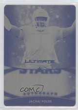 2019 Leaf Ultimate Stars Printing Plate Black 1/1 Jachai Polite #SA-JP1 Auto qf6
