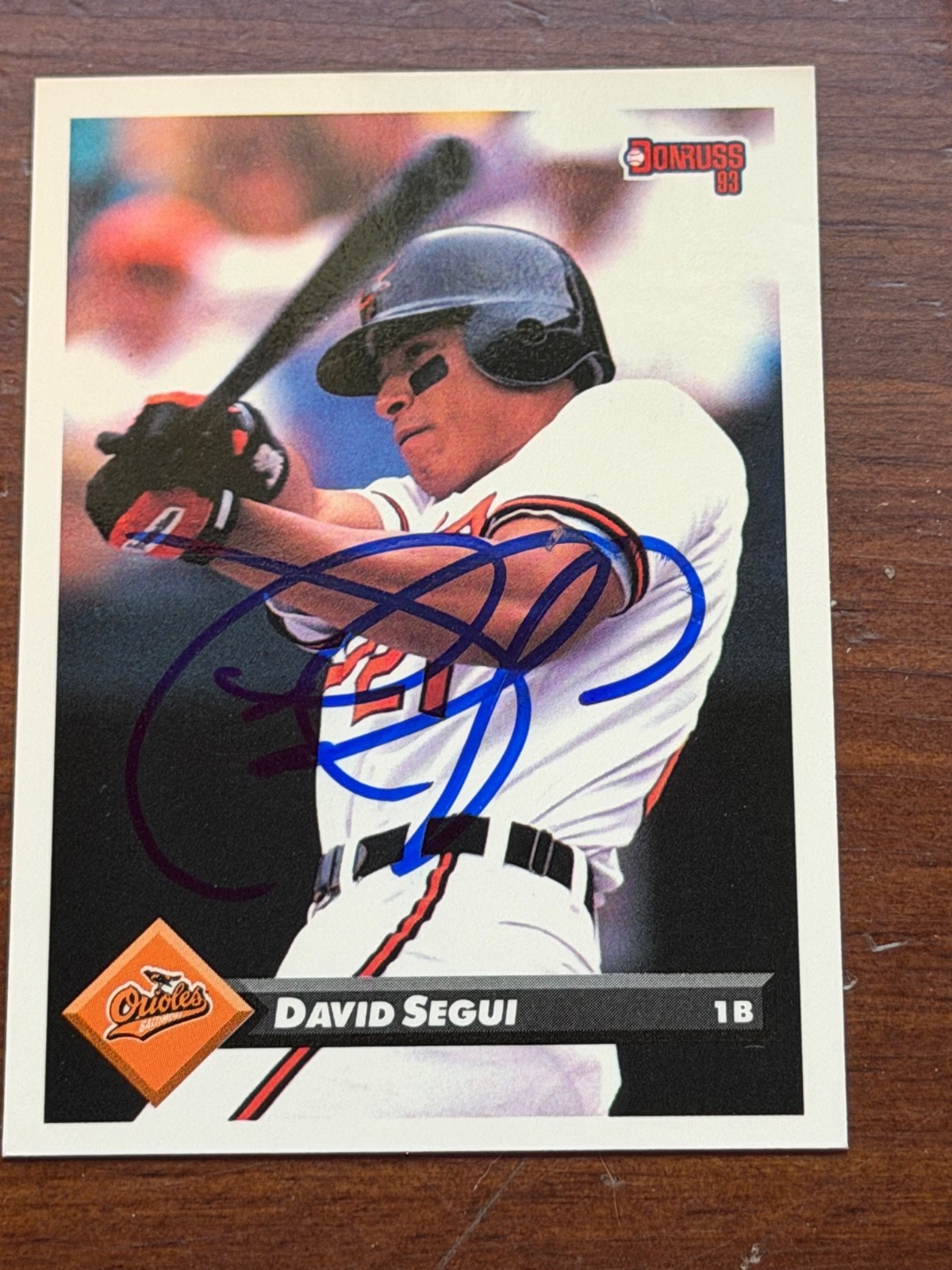 Signed  1993 Donruss - David Segui 