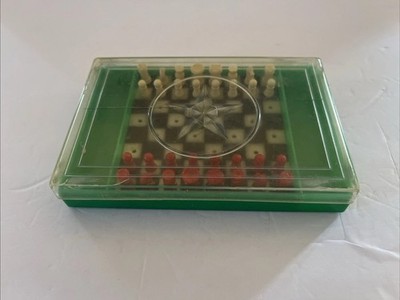 VTG Travel Chess Set in Covered Plastic Case #602 Made In Hong Kong Portable