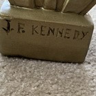 John F. Kennedy Metal Bust Collectible Sculpture Gold Tone Politics — photo 2