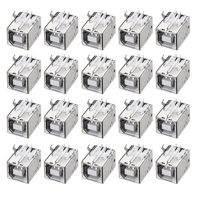 PCB USB Connector Type-B Female Jack 90 Degree DIP Printer Port 20Pcs