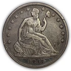 1863 Seated Liberty Half Dollar Extremely Fine XF Coin #27139