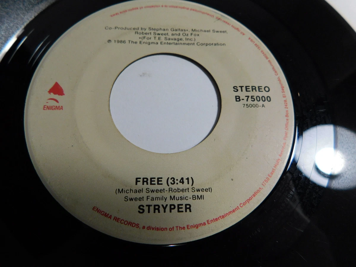 STRYPER Free カラーレコード Las mejores ofertas en Discos de vinilo de velocidad de 45 RPM