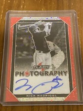 /5 EBAY 1/1 NICK MADRIGAL RED Auto AUTOGRAPH LEAF FLASH BASEBALL 2018 #5/5