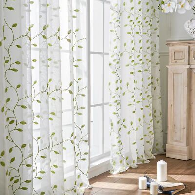 Mona Gifts Sheer Voile Window Curtain Panels – 110" Wide X 84" Long, Rod Pocket