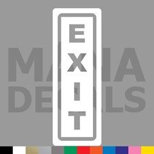 EXIT Vinyl Die Cut Decal Sticker - Door Sign Vertical