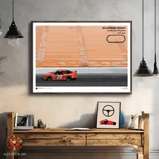 Loudon NASCAR Poster Race Track Print Tony Stewart Chevrolet Art Print Fans Gift