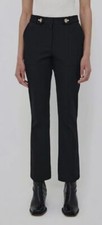$425 Jonathan Simkhai Womens Black Crop Flare...