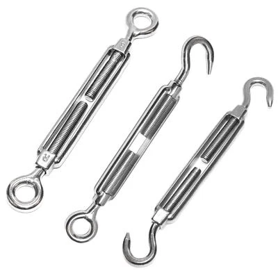 PRIOSTAHL Turnbuckle Stainless Steel A4 Rope Tensioner Wire Rope Turnbuckle Hook Eye Tensioner