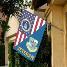 US Air Force Strategic Air Command Veteran Military Soldier Double-sided Flag