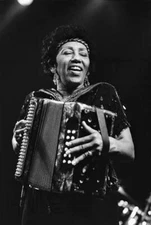 American Accordian Player Queen Ida Performs At The Paradiso 1988 Old Photo 1