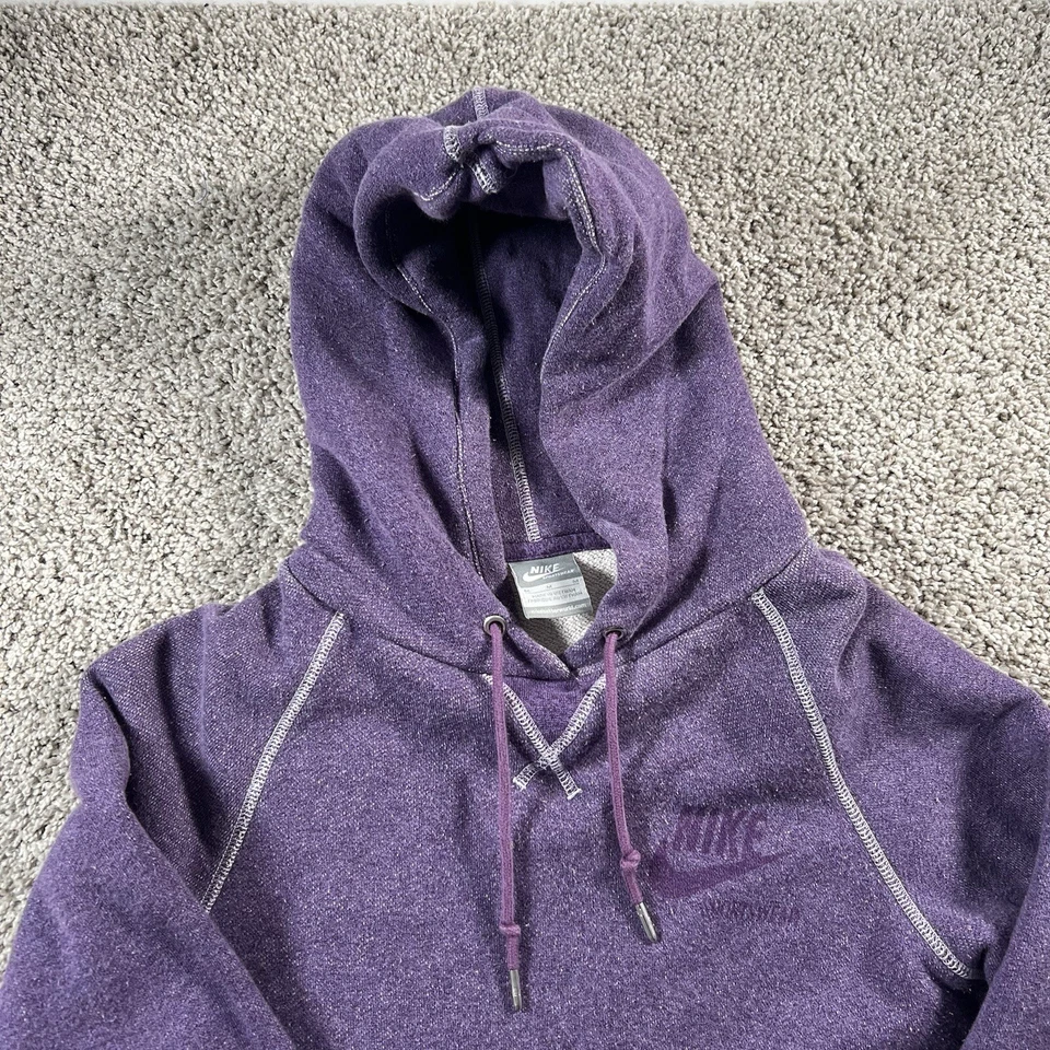 Vintage Nike Sample Sweater Womens Medium Purple Y2K Pullover Streetwear Hoodie - Image 2 of 4