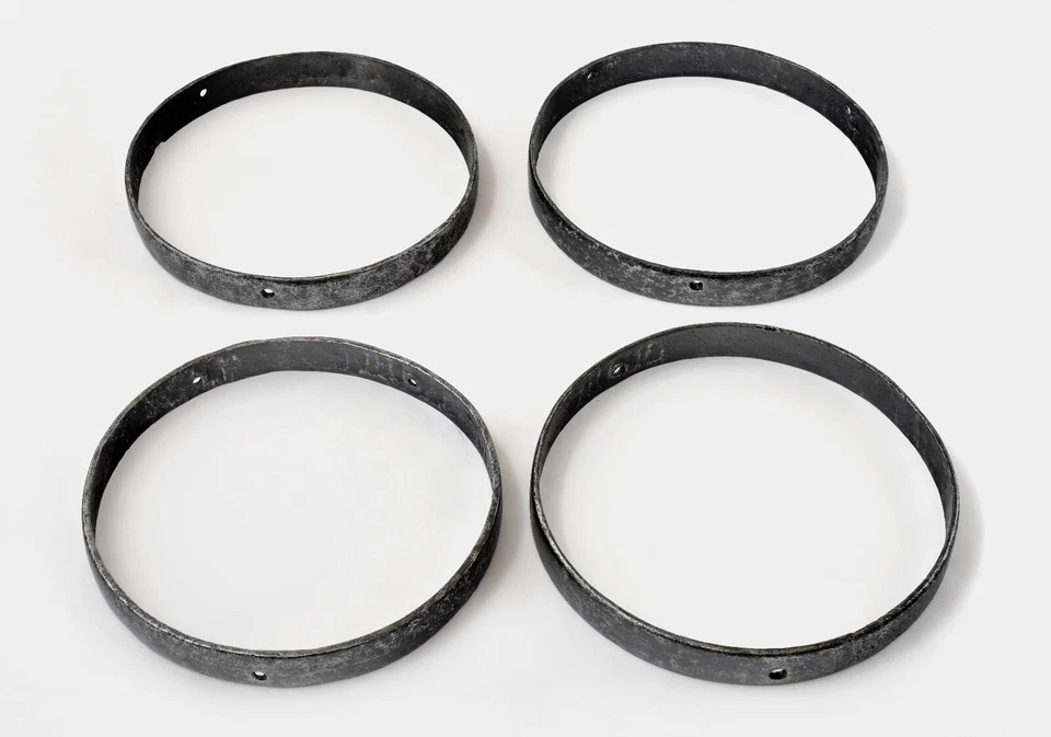 4 anciens Cerclages de Roue en fer forgé - Photo 2/4