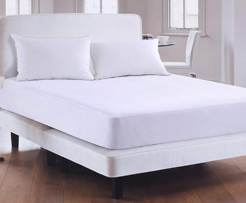 Luxury fitted breathable waterproof brushed cotton mattress protector Double bed
