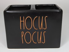 Rae Dunn Halloween Bath HOCUS POCUS Desk Holder Brushes Utensils 2 Compartments