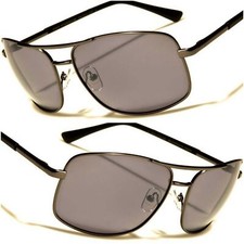Hot Mens Womens Gunmetal Classic Air Force Designer Stylish Rectangle Sunglasses