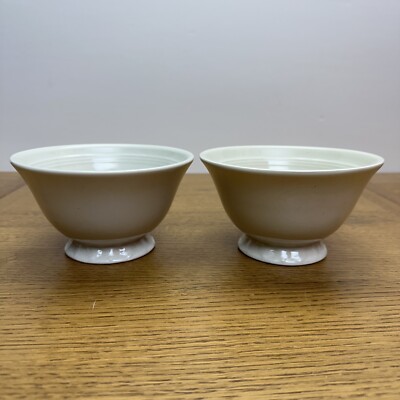 Lot Of White Pottery Barn Footed Bowl Microwave Dishwasher Safe  China