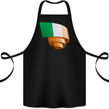 Curled Ireland Flag Irish St Patricks Day Football Cotton Apron 100% Organic
