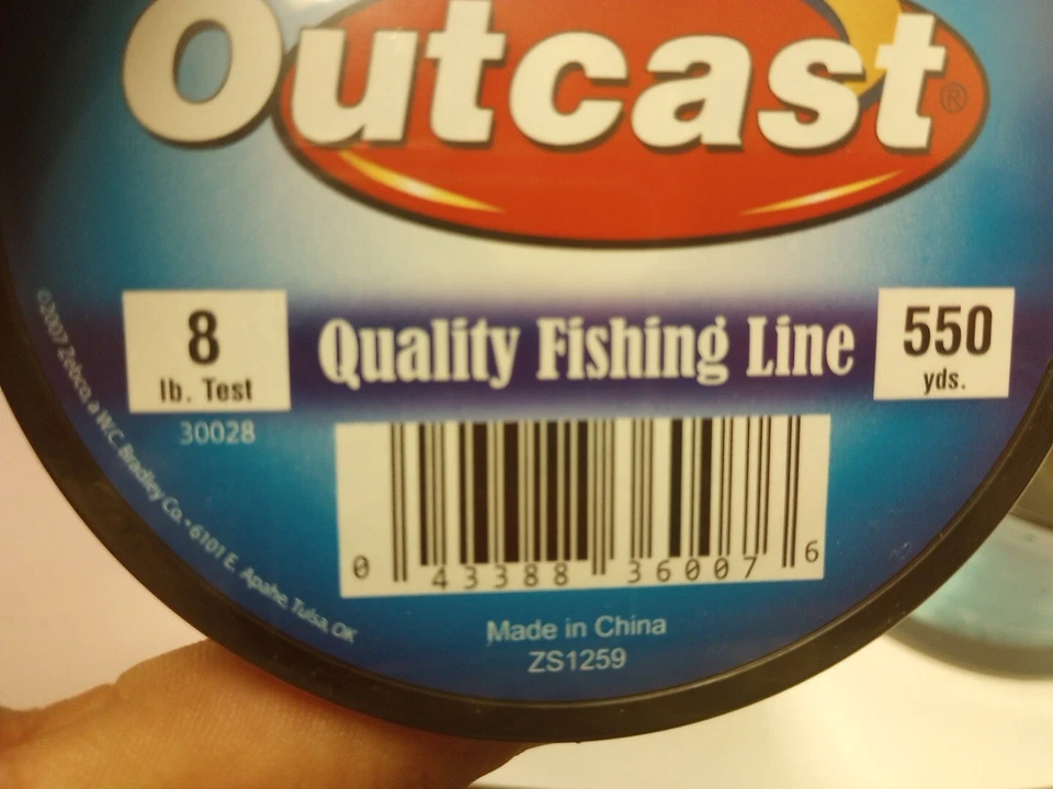 8# Línea de Pesca Monofilamento Test Zebco, Baja Memoria y Estiramiento Lote de 2  Foto 2 de 3