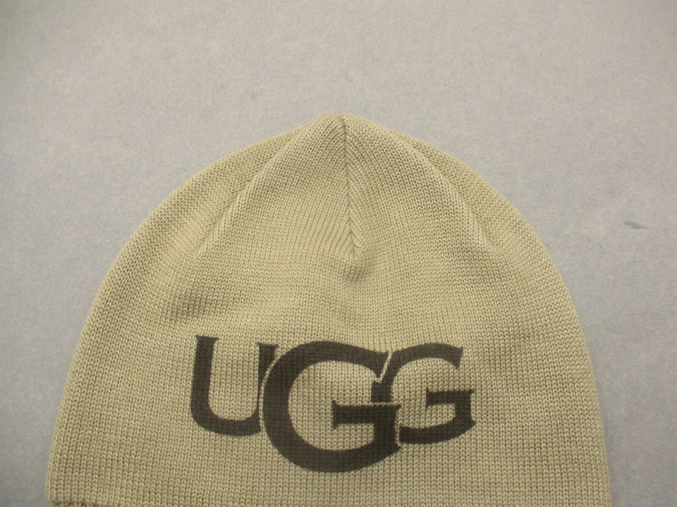UGG One Size Baby Boys Beige Printed Wool Blend  Knitted Warm Beanie Hat 9F - Image 2 of 4