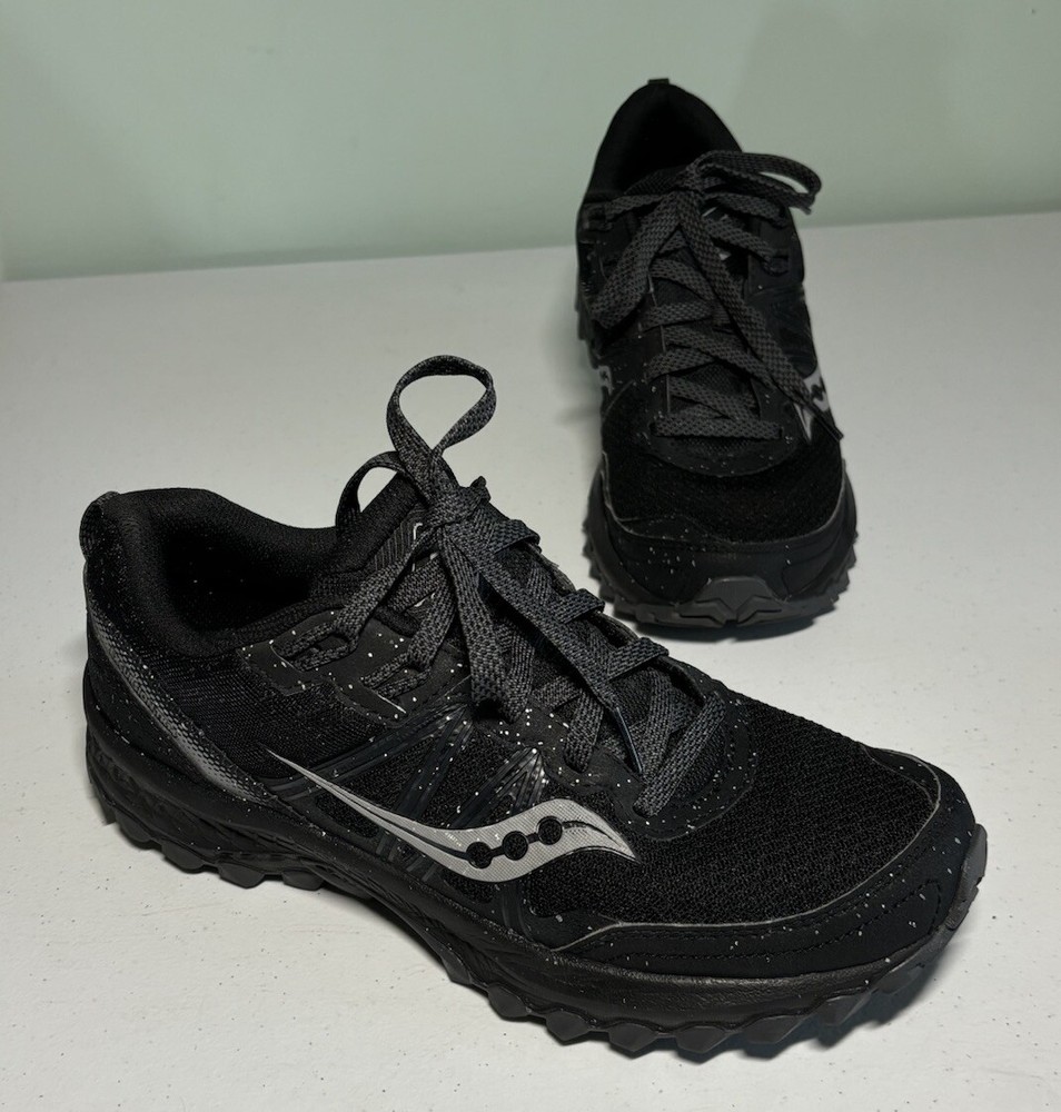 Saucony Women's Black Excursion TR14 Trail Running Trainer Shoes Size 10 !READ!