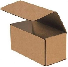 50 9" x 4" x 4" Kraft Corrugated Mailers Die Cut Tuck Flap Boxes