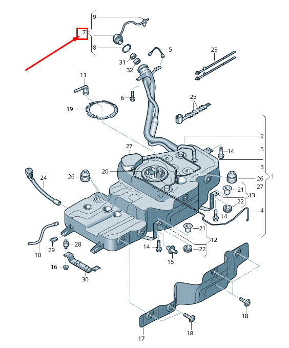Bouchon de réservoir de carburant Audi Q5 8R 8R0201550B
