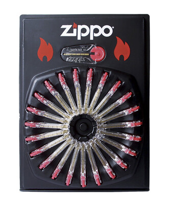 1 x Flint Display 24x original ZIPPO Flint Feuersteine im 6er Spender