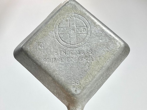 SELTENE Vintage Griswold Logo 4" Aluminium Griswold Quadratische Eierpfanne Bratpfanne #53 - Bild 9 von 13