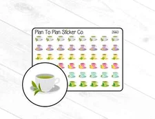 2660~~Tea Cups Planner Stickers.