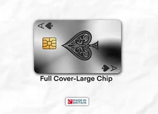 Ace of Spades Silver| Credit Card Cover | Credit Card Skin | Credit Card Sticker