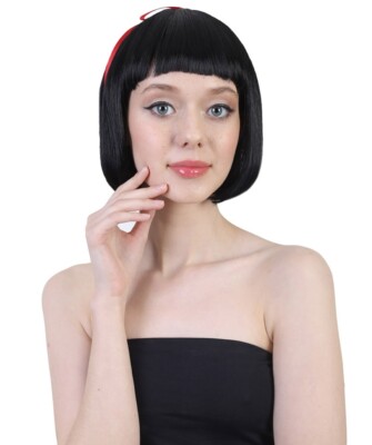Cosplay Prinzessin Schnee Perücke, schwarze Figur Cosplay Halloween Perücke, HW-092A