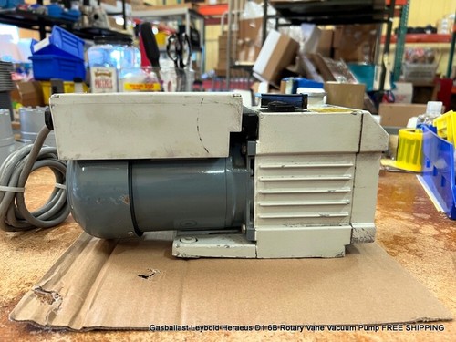 Gasballast Leybold Heraeus D1 6B Rotary Vane Vacuum Pump FREE SHIPPING - Picture 4 of 14