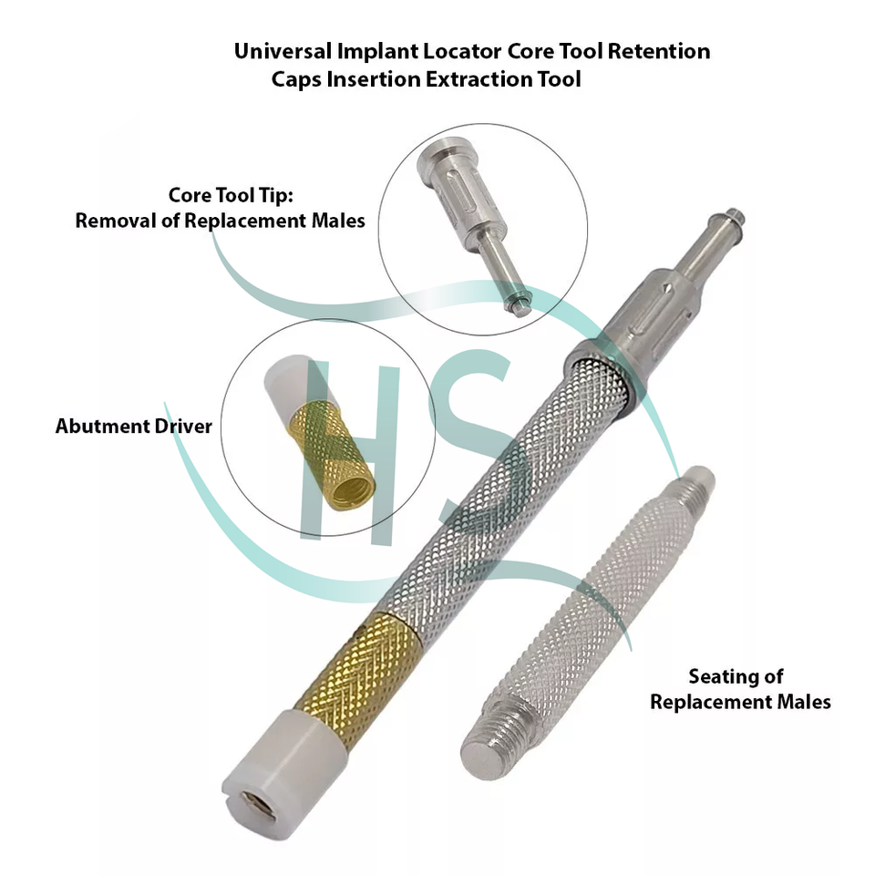 Dental Universal Implant Locator Core Tool Retention Caps Insertion dental-universal-implant-locator-core-tool-retention-caps-insertion