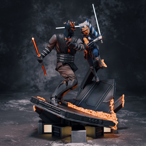 Ahsoka Tano vs Darth Maul Diorama (450mm)/3D Printed/Unpainted/Unassembled/GK - Picture 2 of 8