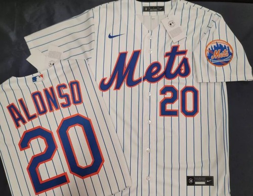 New York Mets LINDOR NIMMO DIAZ ALONSO SEAVER 100% Real SEWN Baseball JERSEY - Picture 6 of 18