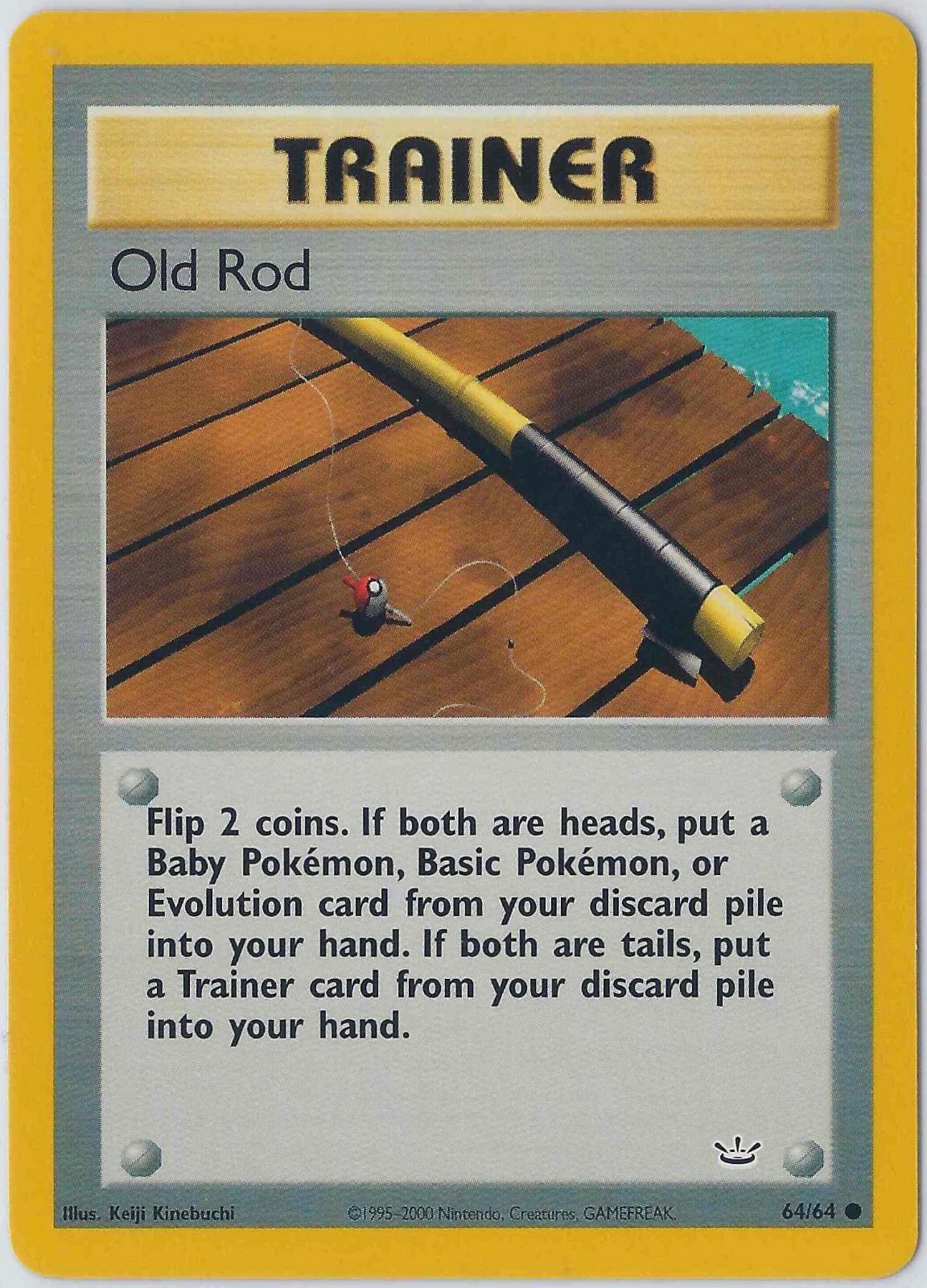 Old Rod 64/64 Neo Revelation Uncommon Unlimited 2000 Vintage WotC Pokemon