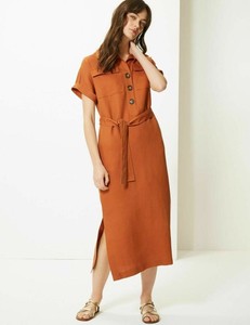 m&s linen dresses